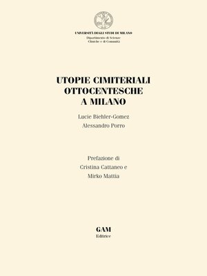 cover image of Utopie cimiteriali ottocentesche a Milano